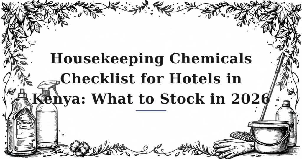 Featured image for: Housekeeping Chemicals Checklist for Hotels in Kenya: What to Stock in 2026