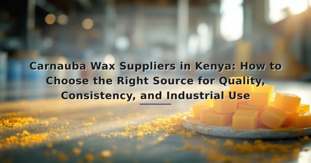 Featured image for: Carnauba Wax Suppliers in Kenya: How to Choose the Right Source for Quality, Consistency, and Industrial Use
