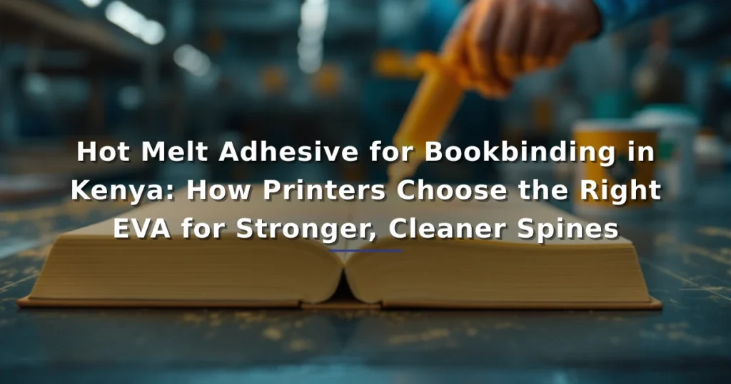 Featured image for: Hot Melt Adhesive for Bookbinding in Kenya: How Printers Choose the Right EVA for Stronger, Cleaner Spines
