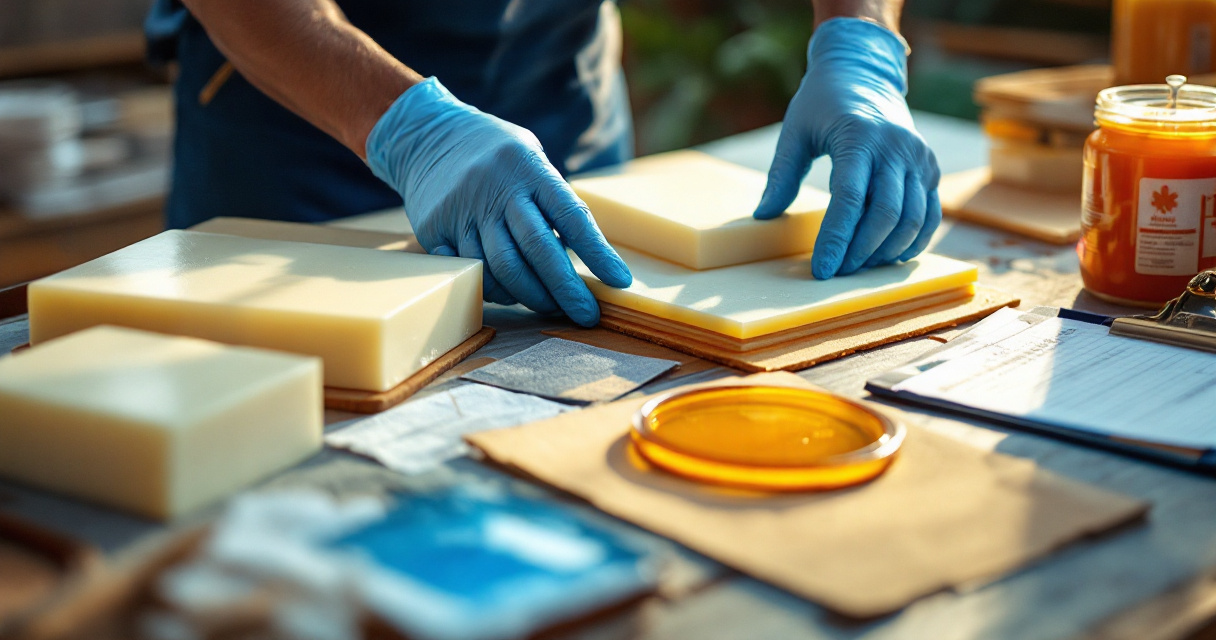 Industrial wax samples compared for packaging, waterproofing, and flexible manufacturing applications